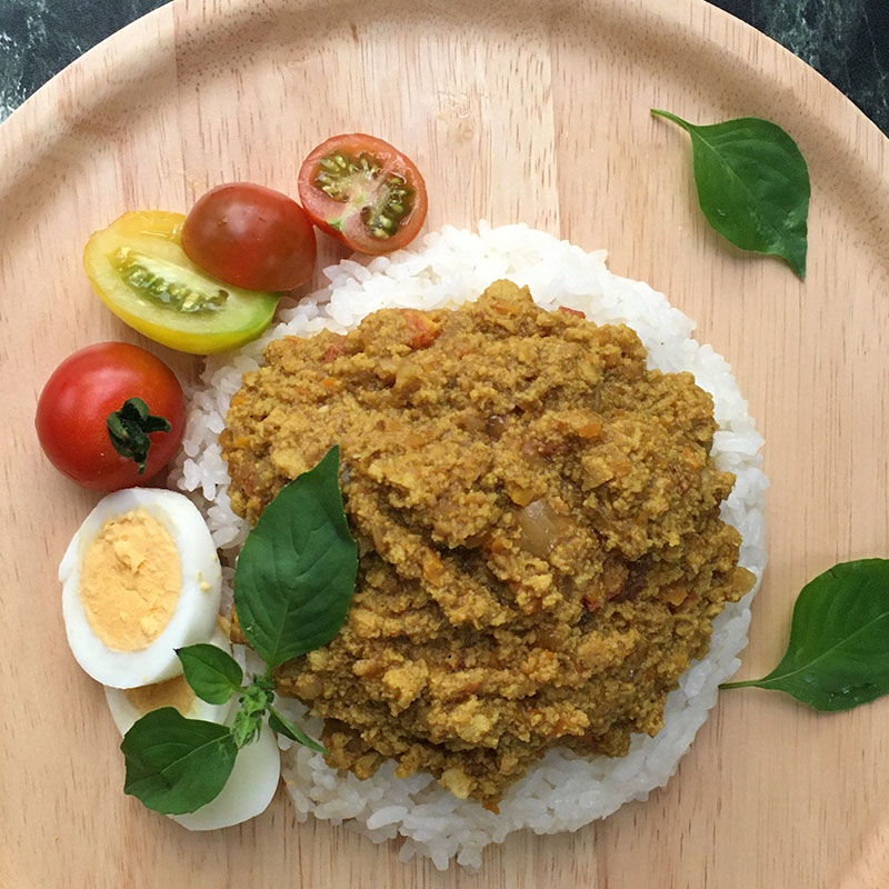 高野豆腐のキーマカレー