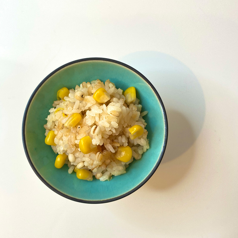 鳩麦と玉蜀黍の美肌ご飯