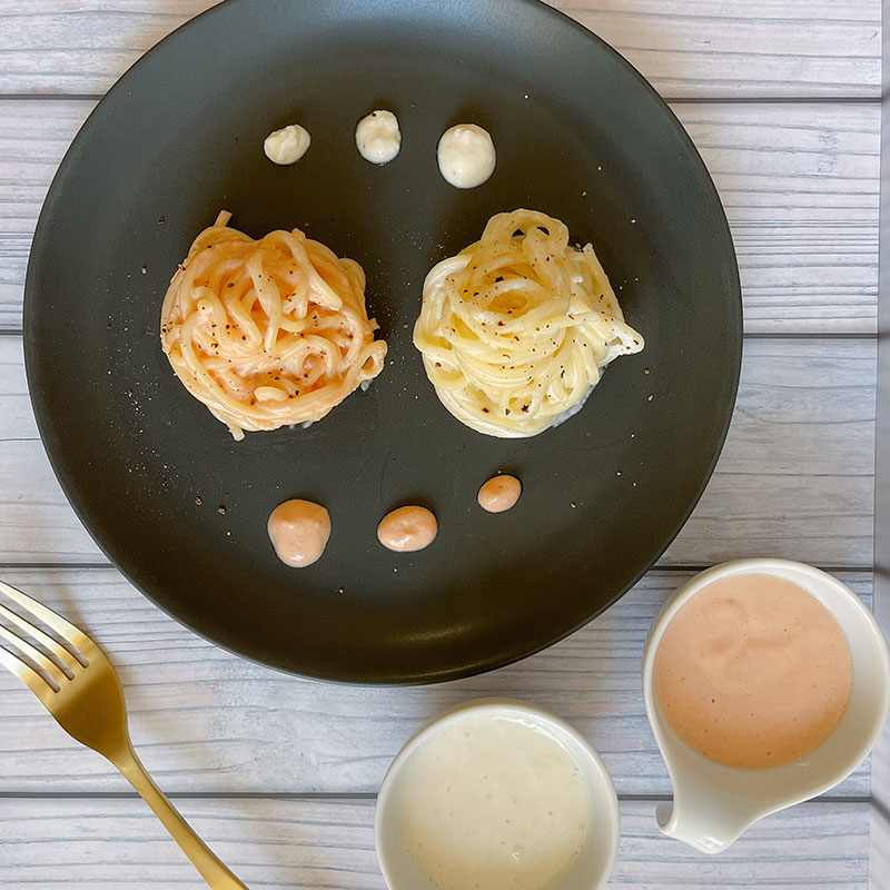 2種類のチーズソースパスタ