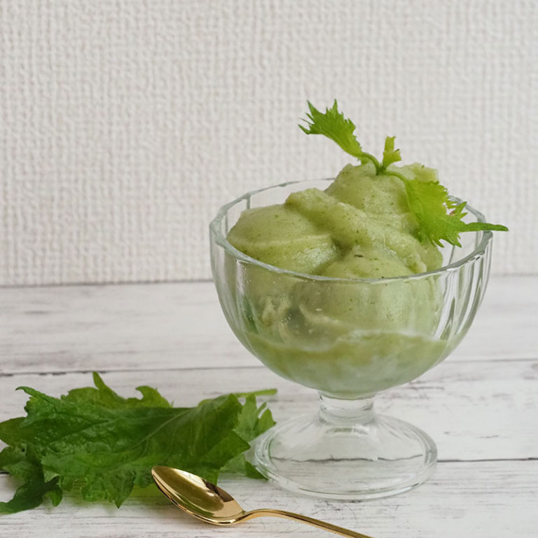 大葉のシャーベット バイタミックス（Vitamix）