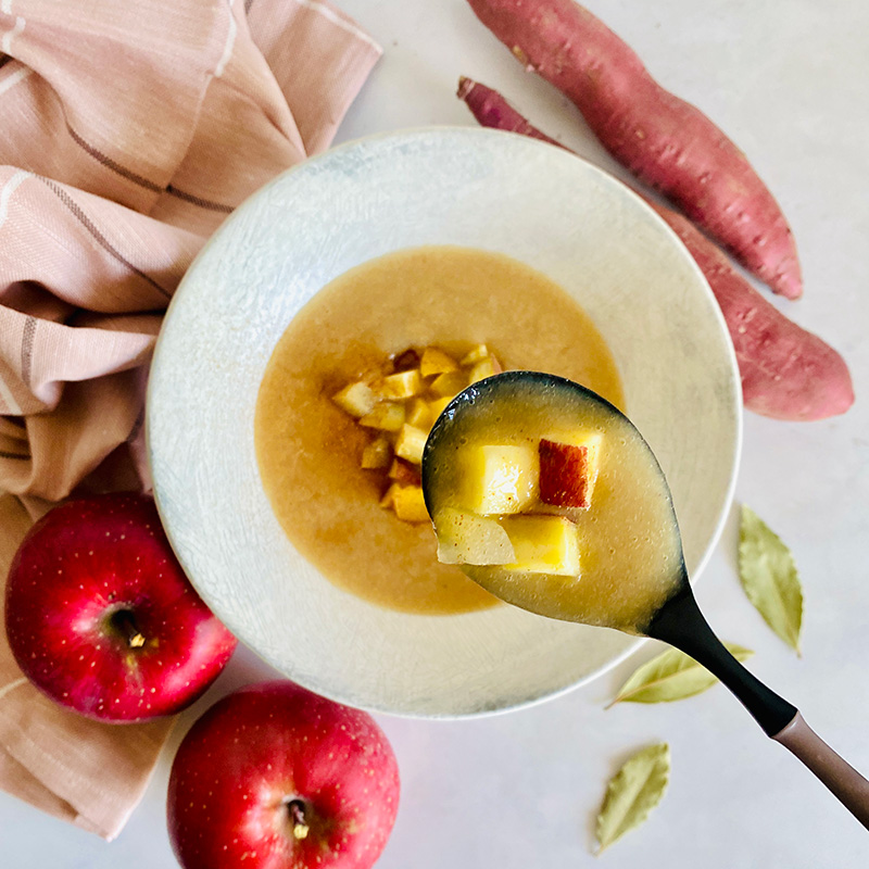 さつま芋と林檎のveganスープ