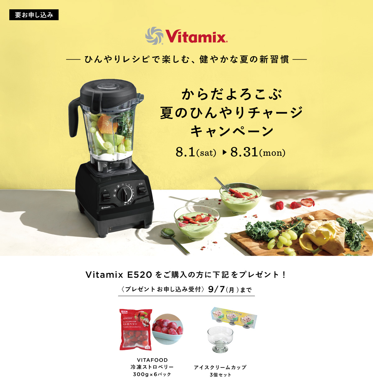 Vitamix E520 夏のひんやりチャージキャンペーン